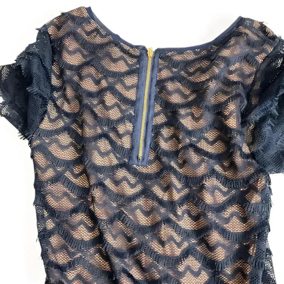 NWT Sanctuary Navy Blue Short Sleeve Lace Knee Length Sheath Dress‎ Medium - Picture 8 of 8